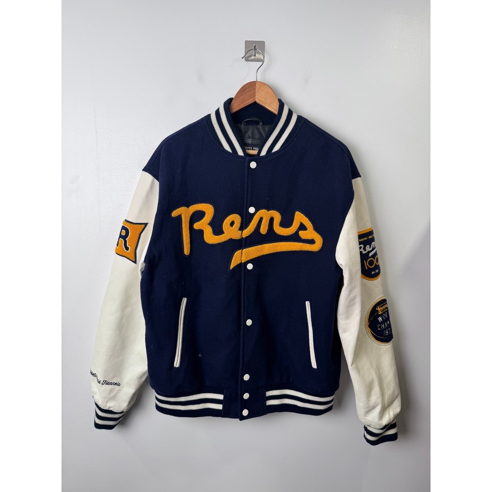 Ebbets Field Flannels Men NY Rens 100th Anniversary Varsity Jacket Medium